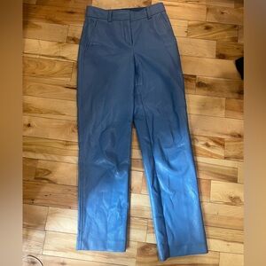 Babaton Faux Leather Blue Pants